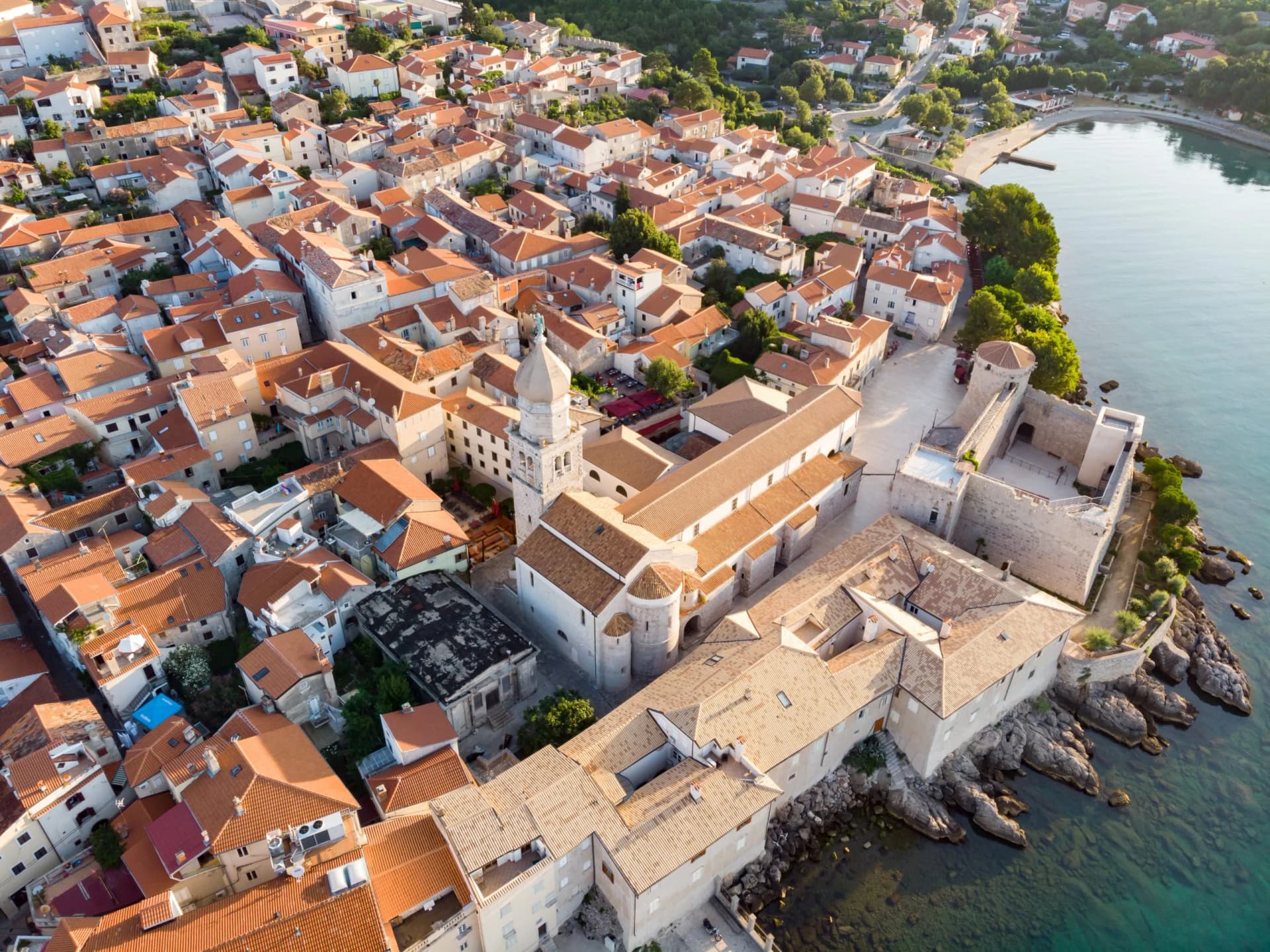 The old town in Krk, Krk Croatia