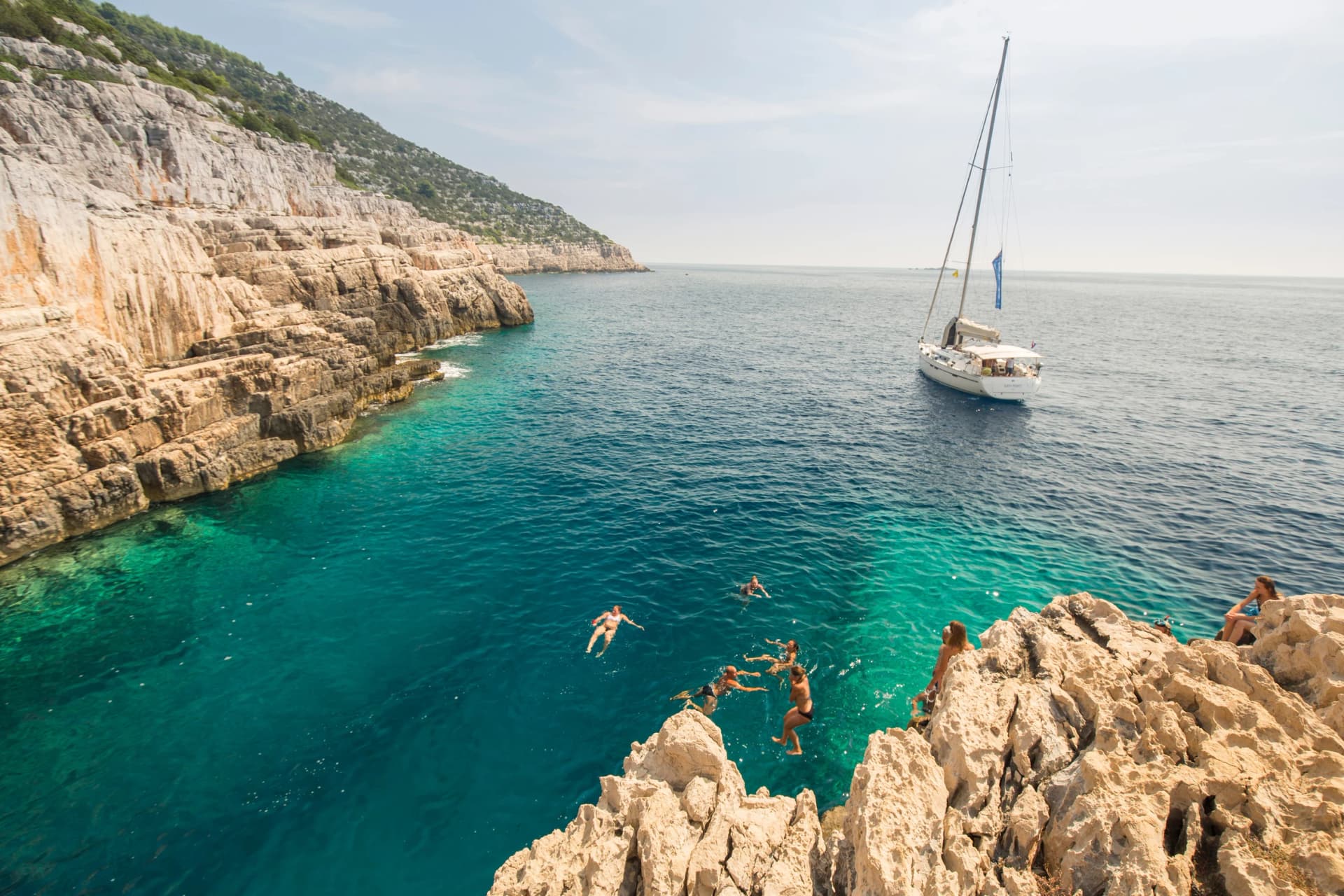A boat in Mjlet island, Croatia