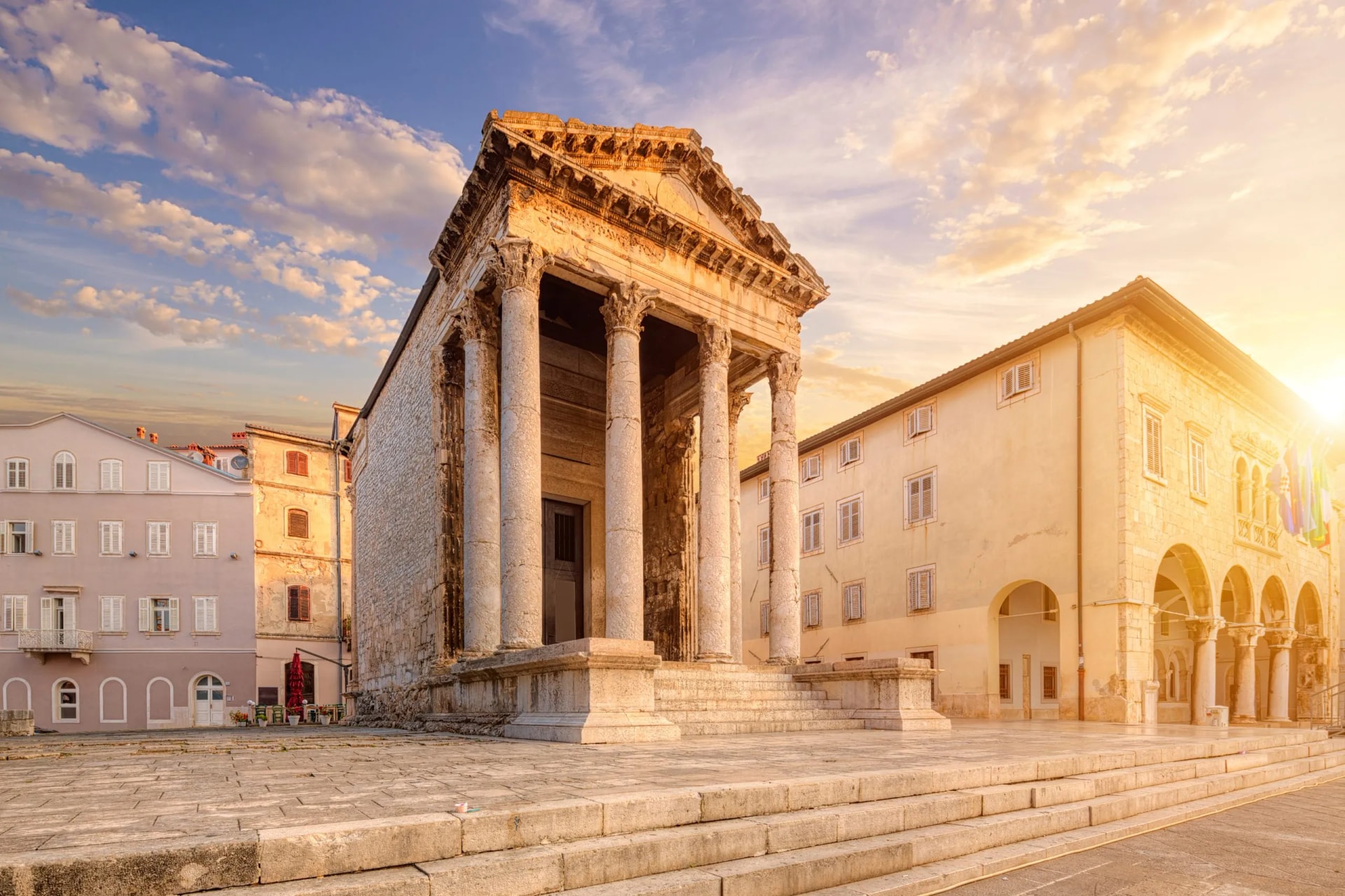 The ancient Temple of Augustus, Pula, Croatia.