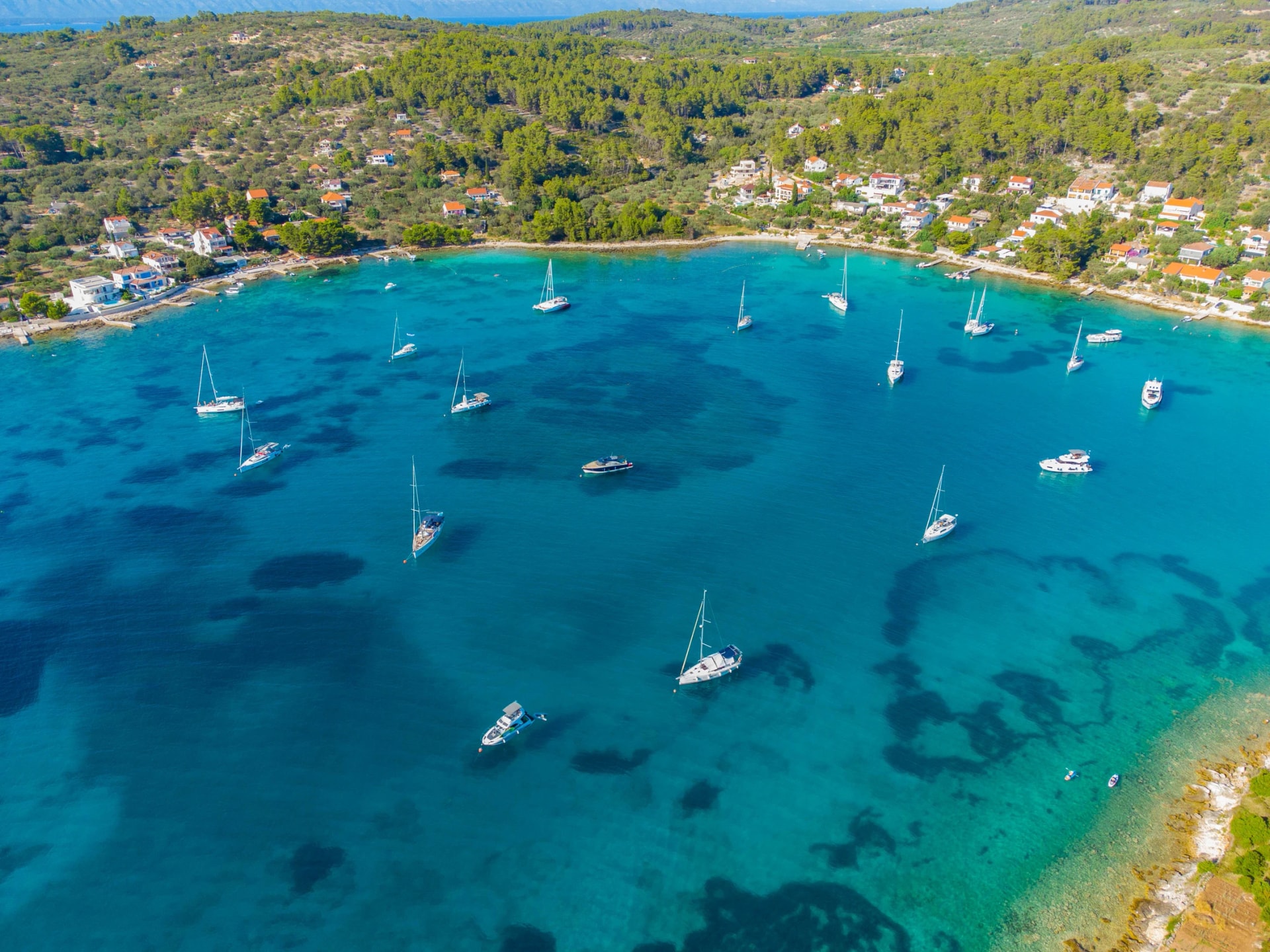 Vela Luka on island Korcula in southern Croatia.