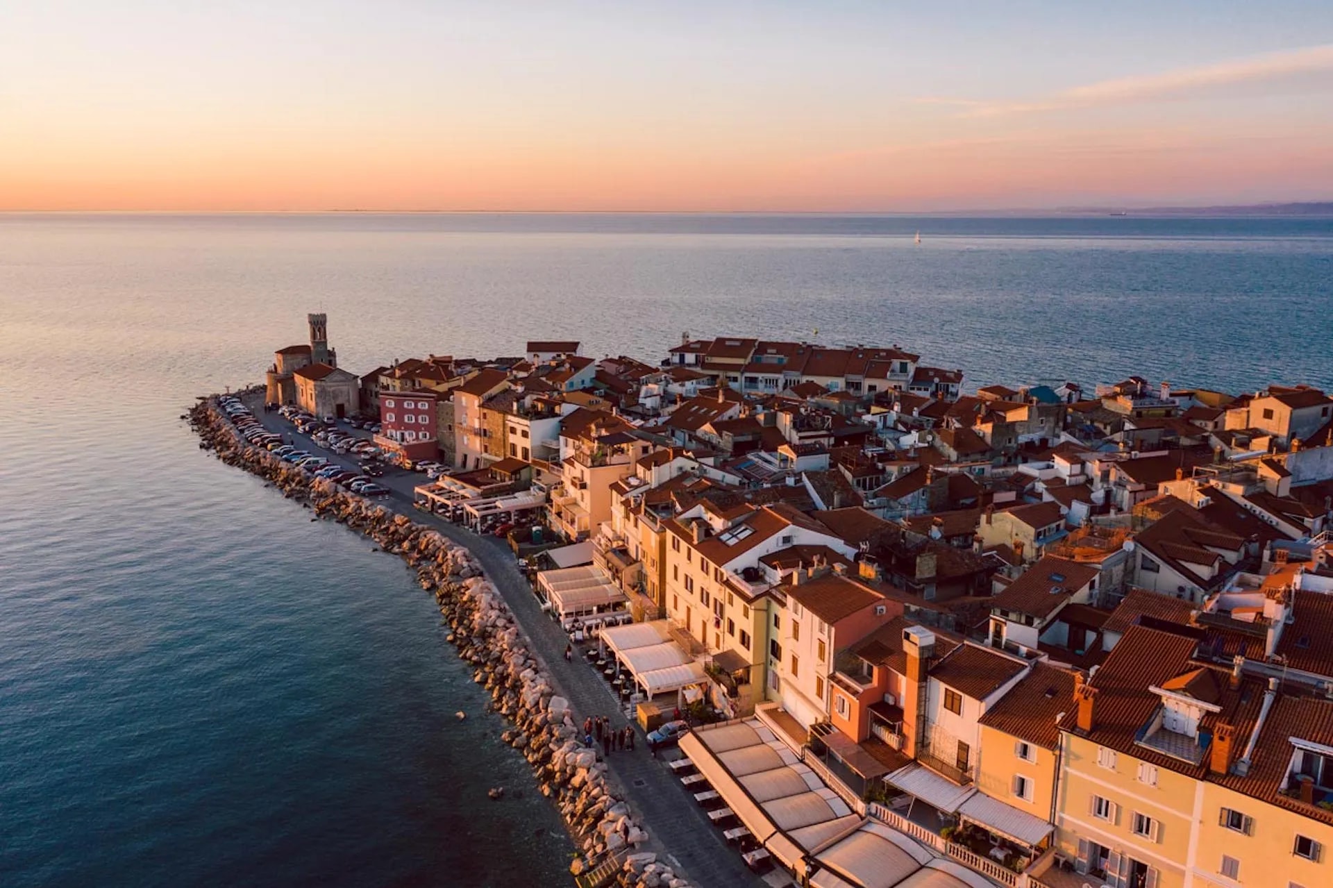 Evening view on piran