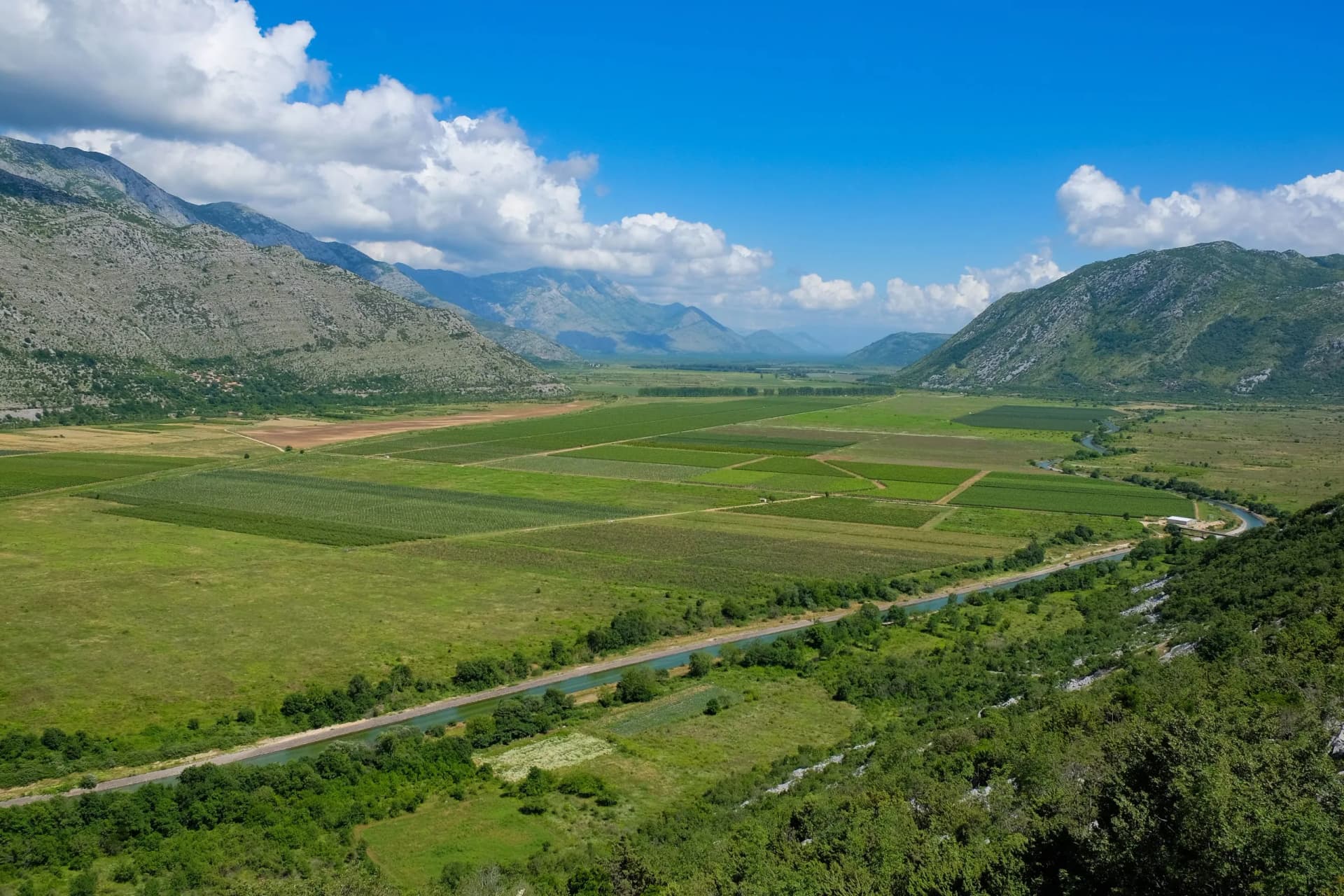 Panoramic view of Popovo polje in Herzegovina from Zavala and Ravno villages, Europe