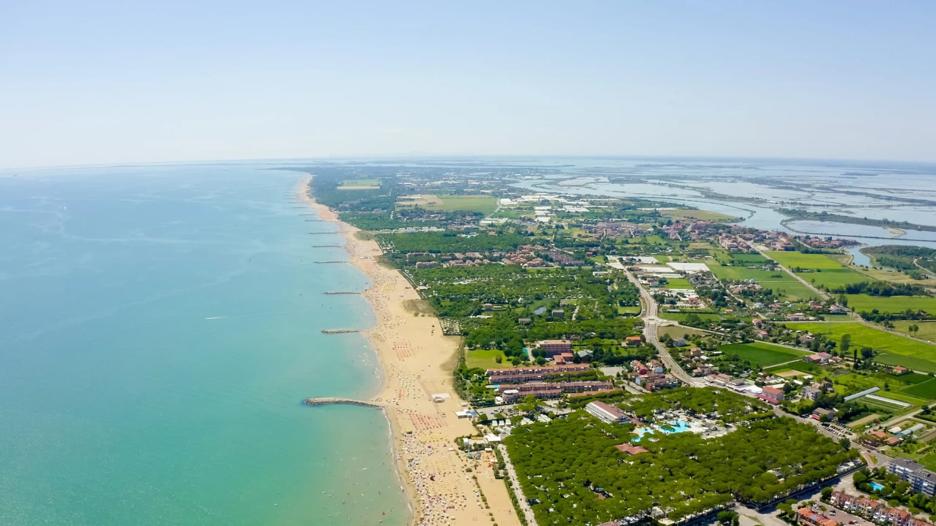 Venice, Italy. Lido di Jesolo. Beaches. Summer