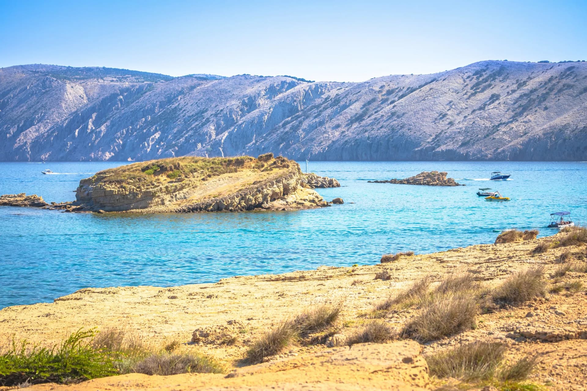 San Marino beach in Lopar on Rab island scenic view