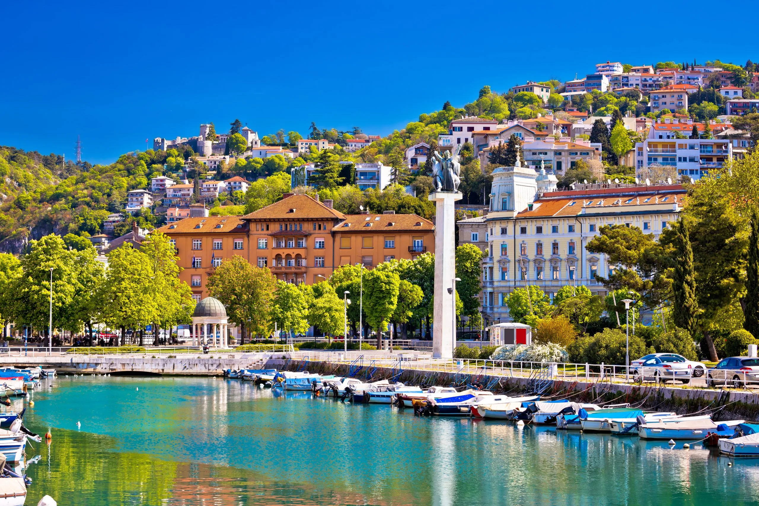 Stad Rijeka Delta en trsat uitzicht