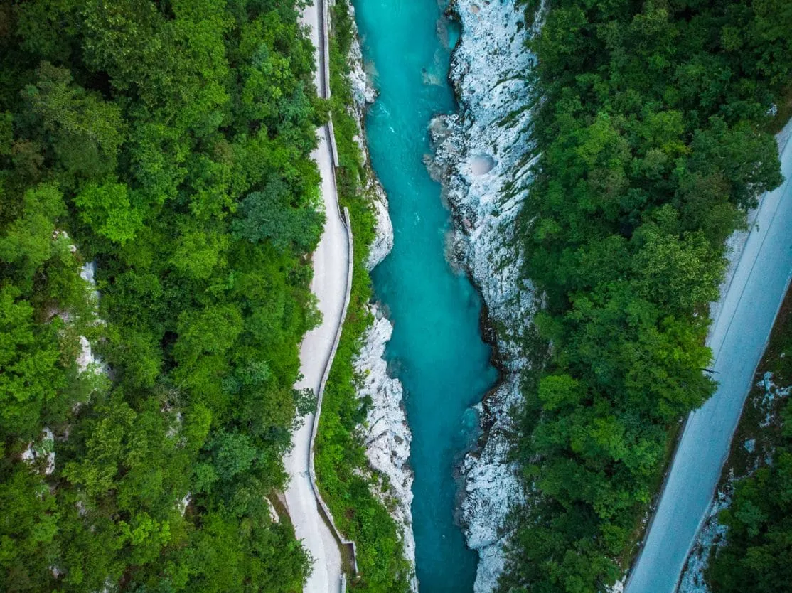 Soca river from above